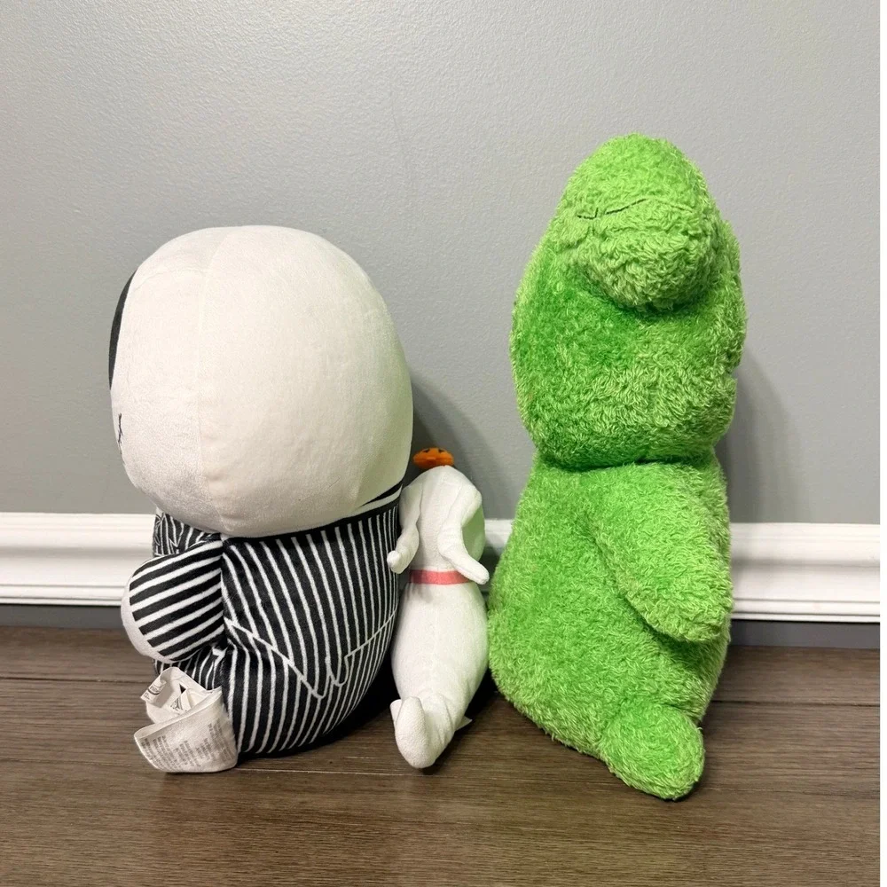 Disney Nightmare Before Christmas Plush Set Jack Skellington‎ Oogie Boogie Zero